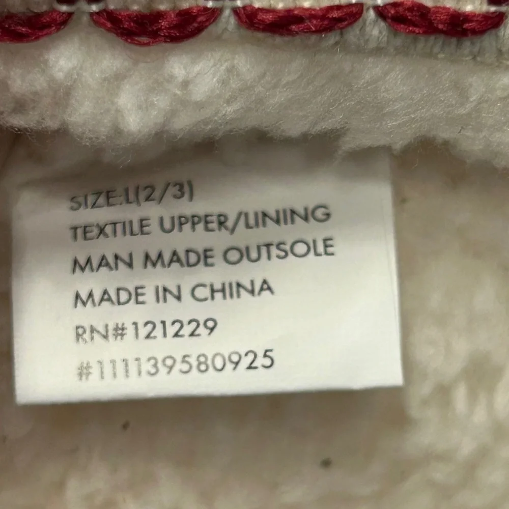 Kensie Girl Kids Sand‎ Faux Shearling Platform Slippers Size Large 2/3 New